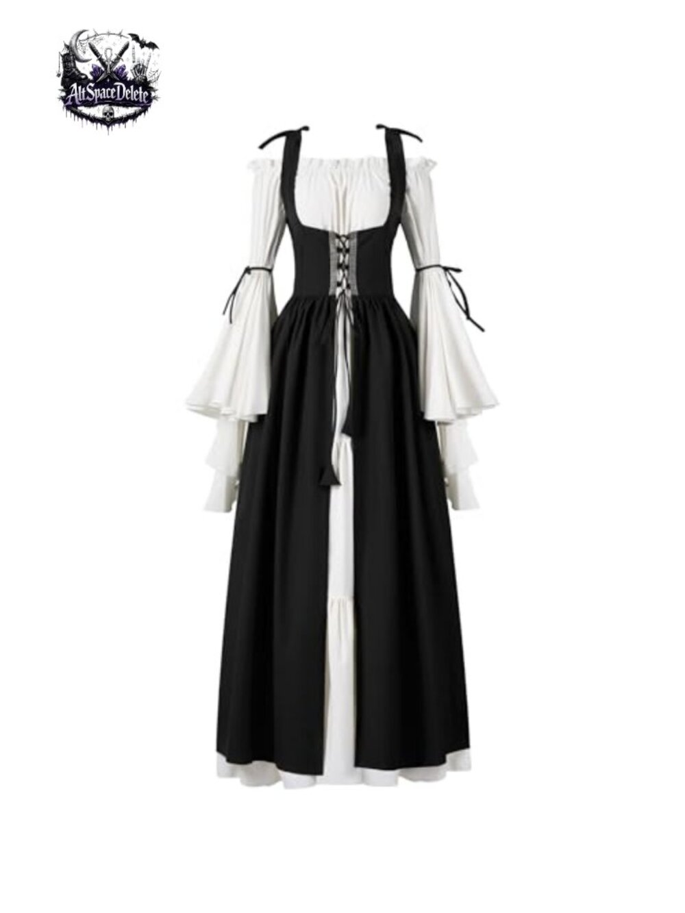 Renaissance Costume Women Medieval Chemise Overdress Cosplay Halloween